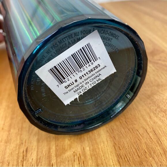 Starbucks Tumbler Ocean Kaleidoscope Venti 24OZ Iridescent Blue - Picture 10 of 10